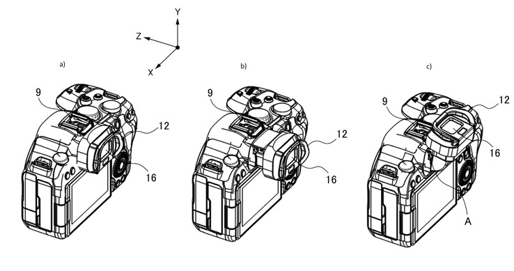 Le viseur inclinable de Canon augmentera probablement la taille de ses appareils photo sans miroir haut de gamme, mais améliorera considérablement l'ergonomie. (Source de l'image : Canon)