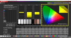 CalMAN ColorChecker (profil : natif, espace couleur cible P3)