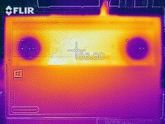 Distribution de la chaleur sous charge (en bas)