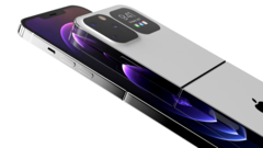 Rendu d'un iPhone pliable. (Source : LetsGoDigital)