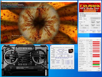 MSI GeForce RTX 2080 Ti Gaming X Trio - Informations système pendant un test FurMark PT 110%.