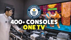 Ibrahim Al-Nasser a dû utiliser plusieurs commutateurs KVM pour connecter 444 consoles à un téléviseur (Source : Guinness World Records)