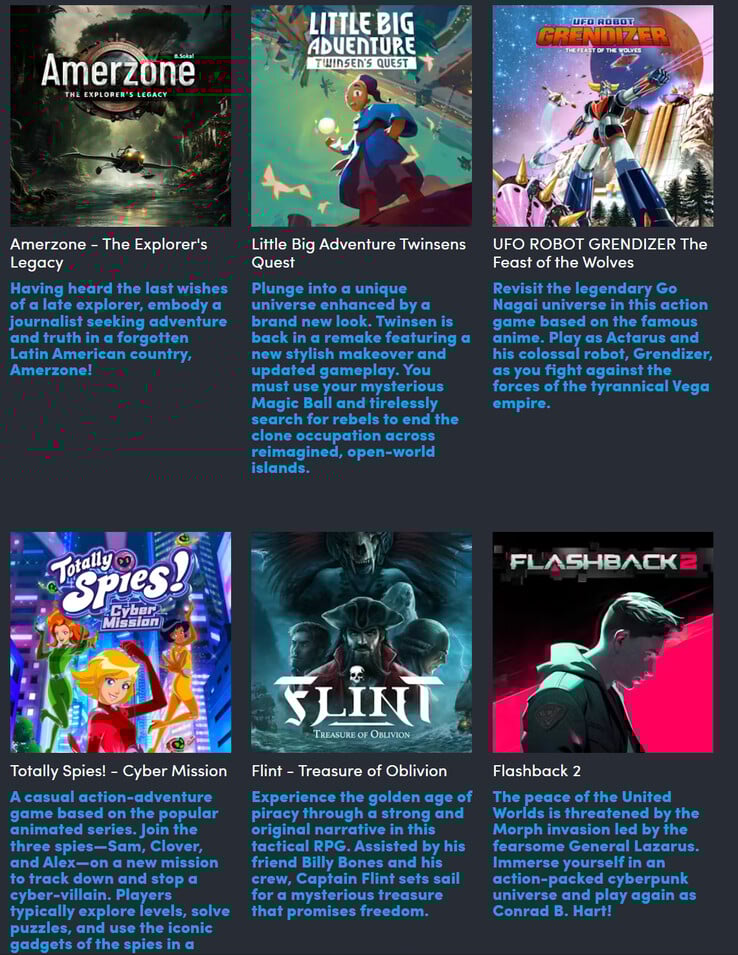 Tous les jeux débloqués dans la tranche à 20 $ (Image source : Humble Bundle)