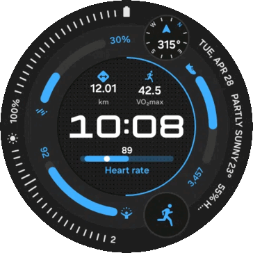 Tableau de bord radial