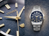 Un gros plan de la nouvelle montre The Citizen à côté de l'ensemble de la montre.