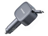 Le chargeur de voiture Anker Nano 75W avec un câble USB-C rétractable. (Source de l'image : r/Anker subreddit)