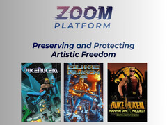 Bannière de Zoom Platform avec les jeux Duke Nukem (Source de l&#039;image : Zoom Platform avec modifications)