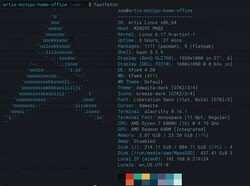 Artix donne aux utilisateurs un contrôle total sur leur système, pour le meilleur et pour le pire. (Source de l'image : Fastfetch de votre propre PC)
