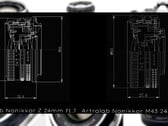 Les objectifs NONIKKOR 24 mm f/1.7 d'ArtraLabs présenteront le même design rétro et la même mise au point manuelle que les versions 35 mm précédentes. (Source de l'image : Plastic Photo on YouTube / ArtraLab - édité)