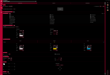 Page des réglages OSD