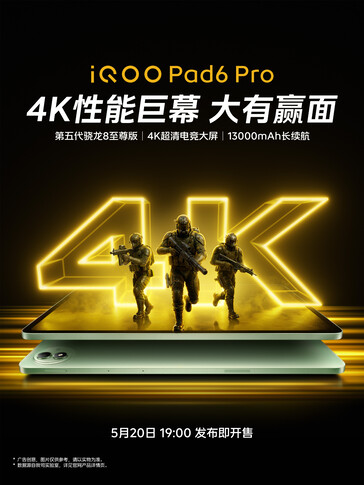 L'iQoo Pad 6 Pro est doté d'un écran