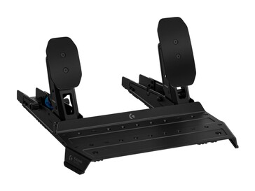 Pédales RS avec accélérateur à effet Hall et frein à cellule de charge. (Source de l'image : Logitech)