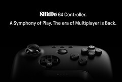 la première tentative de 8BitDo pour créer une manette de Nintendo 64 est enfin disponible dans la couleur noire annoncée. (Source de l'image : 8BitDo)