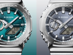 Les montres Casio G-Shock GM-2110D-3A1 (à gauche) et GM-2110D-8A (à droite), en photo. (Source de l'image : Casio)