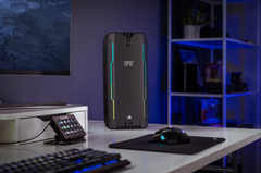 Le Corsair One i300 est un PC de jeu puissant et compact. (Image source : Corsair)