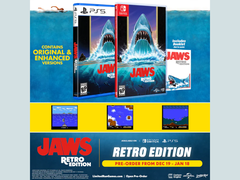 Affiche promotionnelle pour Jaws : Retro Edition (source d'image : Limited Run Games)