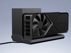 La DEG2 est équipée d'OCuLink et de Thunderbolt 5. En photo : le dock eGPU DEG1. (Source de l'image : Minisforum - édité)