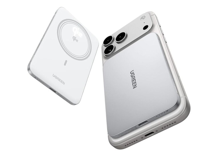 Le power bank magnétique Ugreen MagFlow Air blanc (5000mAh, Qi2 15W)