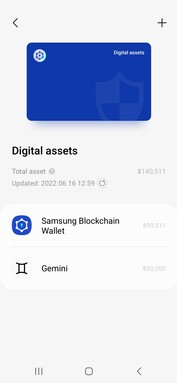 Quelques exemples de l'interface utilisateur Wallet. (Source : Samsung)