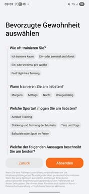 Honor Configuration de l'application santé