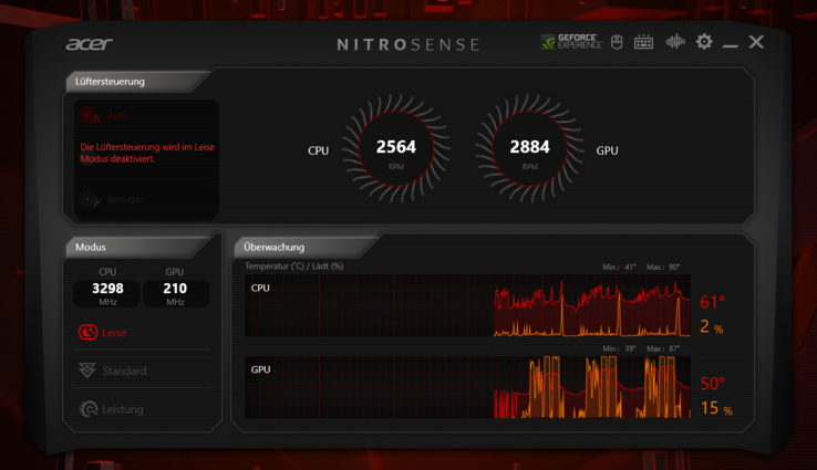 Simple et facile à utiliser : Acer NitroSense