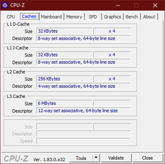 CPU-Z : caches