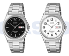 La Casio MTP-1440DJ-1AJF avec un cadran noir, et la MTP-1440DJ-7BJF avec un cadran blanc.
