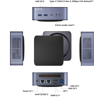 Ports de connectivité du N-one NPC Pro+ (Image source : N-one)