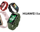 Le Huawei Band 7 sera disponible en quatre couleurs, toutes avec un boîtier plus fin et plus léger que le Band 6. (Image source : Huawei)