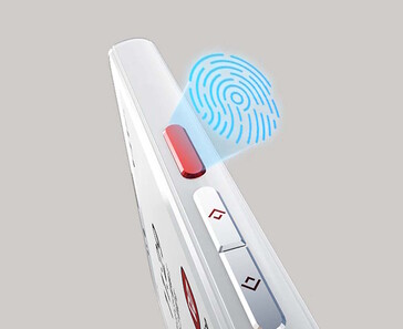 Un capteur d'empreintes digitales est intégré