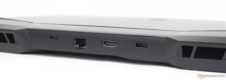 Arrière : Thunderbolt 4 + DisplayPort, RJ45-LAN, HDMI 2.0, adaptateur secteur