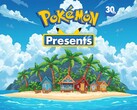 Bannière des Présents Pokémon sur le thème de l'île