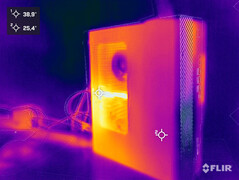 Développement de la chaleur pendant le test de stress (Asus ExpertCenter D9 SFF D900SC)