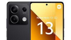 Le Redmi Note 13 5G dans son coloris &quot;Graphite Black&quot;. (Source de l&#039;image : Aldi Talk)