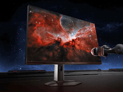 Le mini moniteur de jeu LED G Pro 27Qi 2026 a une finition plate et un revêtement d'affichage mat.