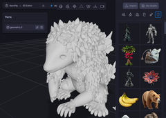 Modèle créé avec Backflip AI. (Capture d'écran de l'éditeur 3D Backflip)