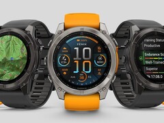 La Fenix 8 de Garmin (photo) et les smartwatches associées ont reçu la version bêta 17.27. (Source : Garmin)