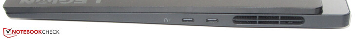 Côté droit : 2x USB 3.2 Gen 2 (Type-C ; Power Delivery, DisplayPort)