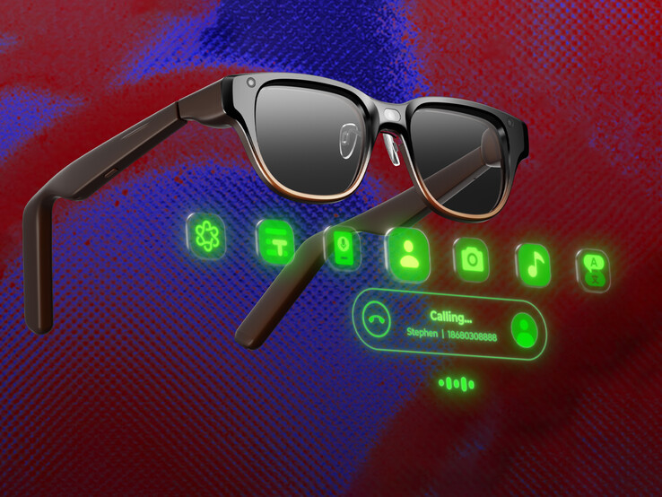 Quelques-unes des caractéristiques des lunettes d'intelligence artificielle (Image source : Lenovo)