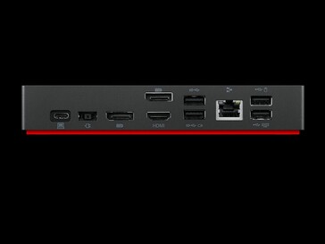 Ports de la station d'accueil USB C de Lenovo (image via Lenovo)