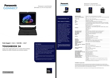 Caractéristiques du Panasonic Toughbook FZ-34