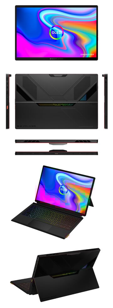Le OneXPlayer Super X avec refroidissement liquide. (Source de l'image : One-Netbook)