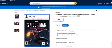 PS5 Miles Morales pour 21,88 $US. (Source de l'image : Walmart)