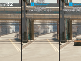 Comparaison côte à côte des modèles de Cyberpunk 2077 (source d'image : Digital Foundry YT)