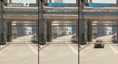 Comparaison côte à côte des modèles de Cyberpunk 2077 (source d&#039;image : Digital Foundry YT)
