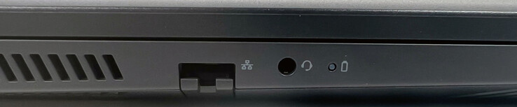 A gauche : 1x Gigabit Ethernet, 1x prise audio 3,5 mm