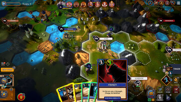Sur la photo : une capture d'écran du jeu Hexarchy.