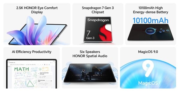 Le Honor Pad 10 est doté d'un processeur plus puissant et d'une plus grande batterie que son prédécesseur. (Source de l'image : Honor)
