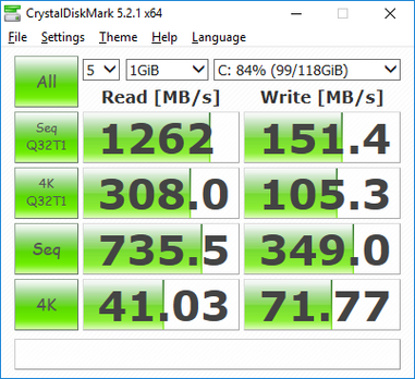 Lenovo Legion Y530 - CrystalDiskMark (SSD).