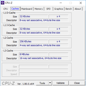 CPU-Z : cache.